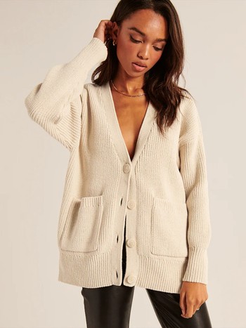 Oversized Legging-Friendly Cable Cardigan, £65