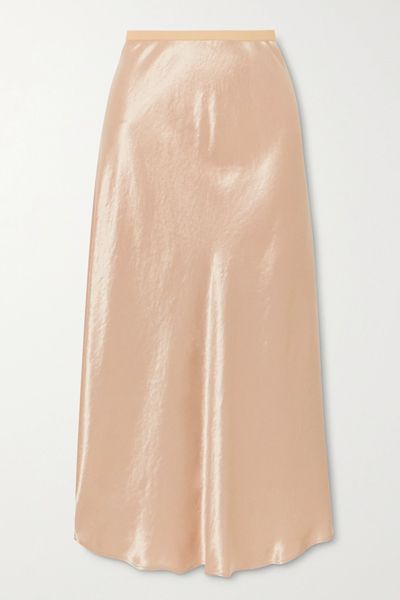 Leisure Segnale Hammered-Satin Midi Skirt from Max Mara