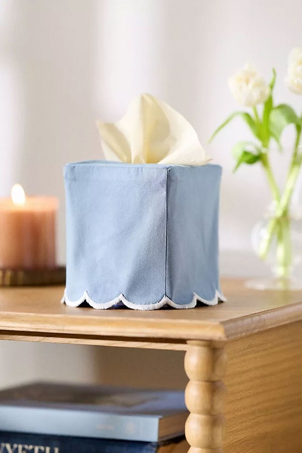 Fabric Scallop Edge Tissue Box from anthropologie