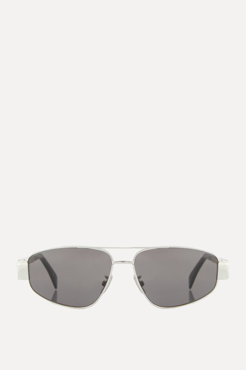 Triomphe 03 Metal Aviator Sunglasses from Celine Eyewear
