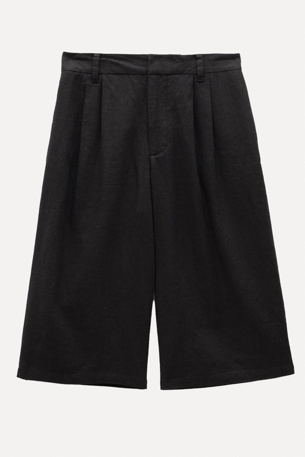 Linen Blend Lya Bermuda Shorts from Hush