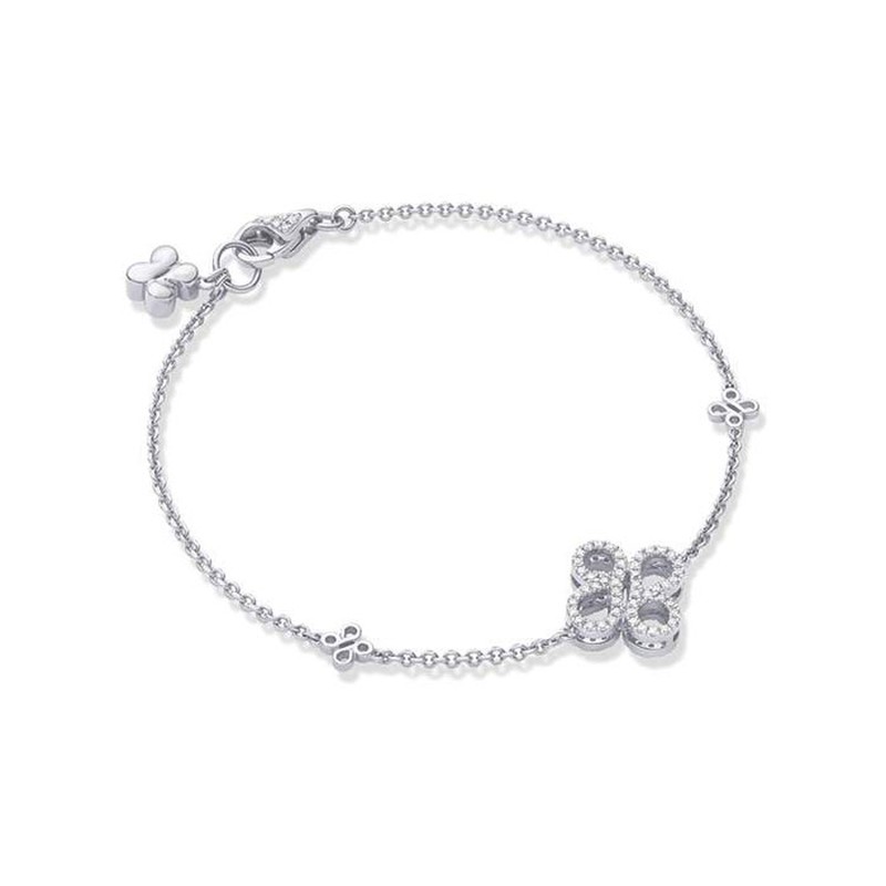 Be Boodles White Gold Charm Bracelet