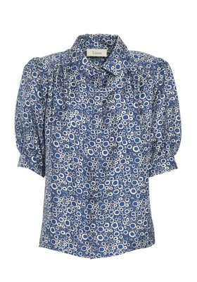 Betty Blue Bubble Print Silk Shirt