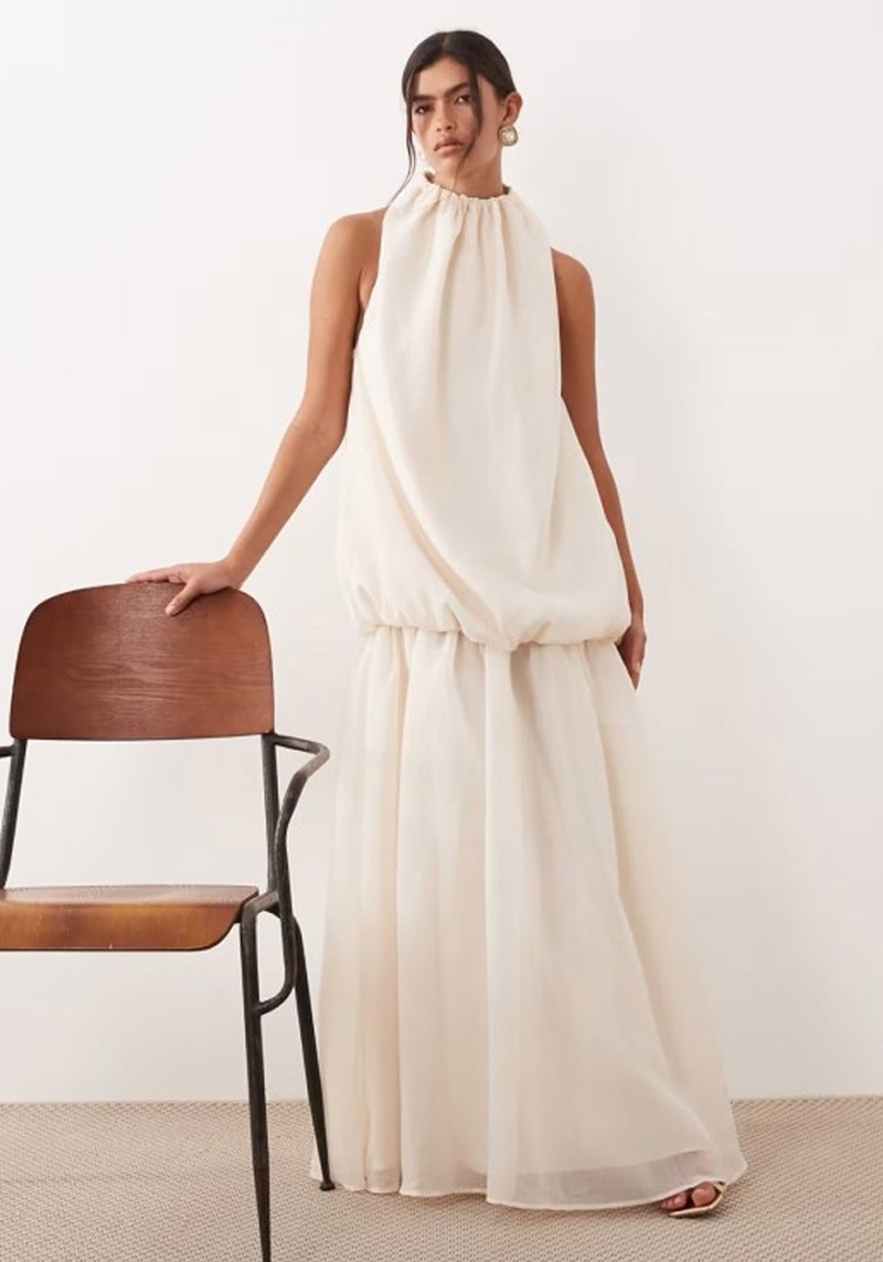 Organza Midi Dress 