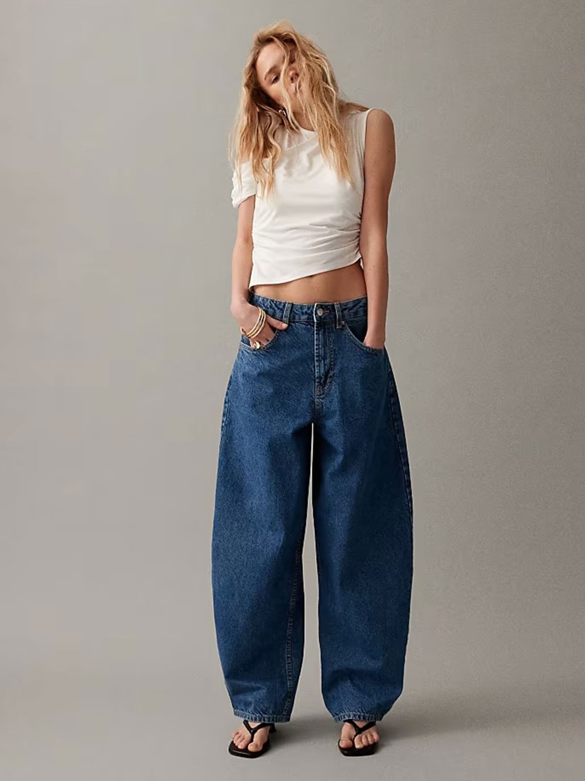 High Waisted Barrel Jeans from ASOS DESIGN