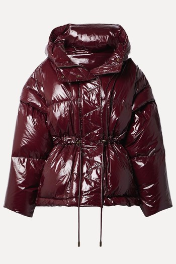 Rhodes Convertible Hooded Quilted Glossed-Shell Down Coat from Ulla Johnson