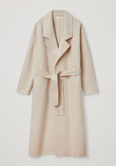 Wool Mix Relaxed Belted Coat  from COS