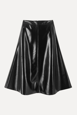 Patent Faux-Leather Midi Skirt from ME+EM