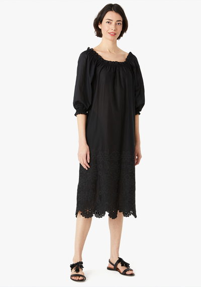 Broderie Anglaise Midi Dress