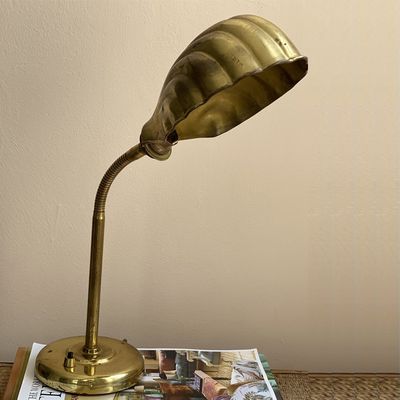 Brass Clam Shell Lamp  from One Off Piece 