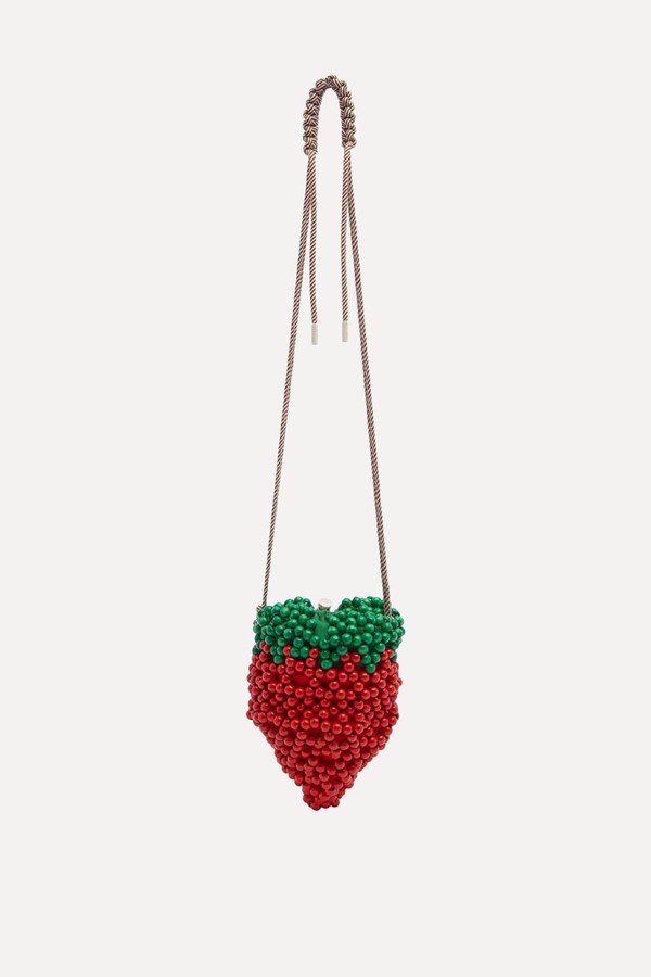 Strawberry Mini Bead Cross-Body Bag from Alémais
