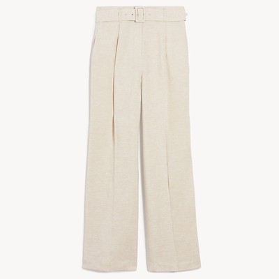 Pure Linen Wide Leg Trousers