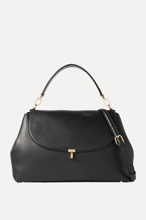 T-Lock Large Leather Shoulder Bag from TOTEME