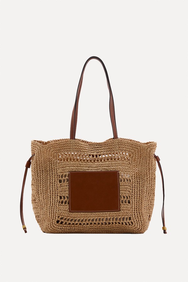 Natural Fibre Shopper Bag from MANGO