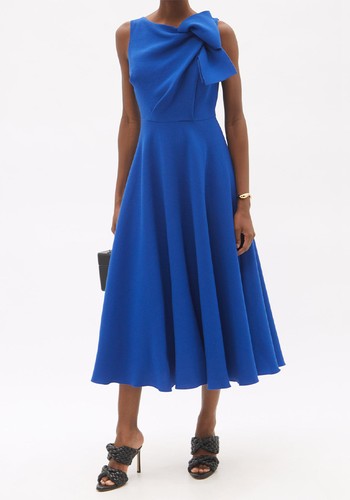 Brigitte Bow-Shoulder Wool-Crepe Midi Dress, £1,095