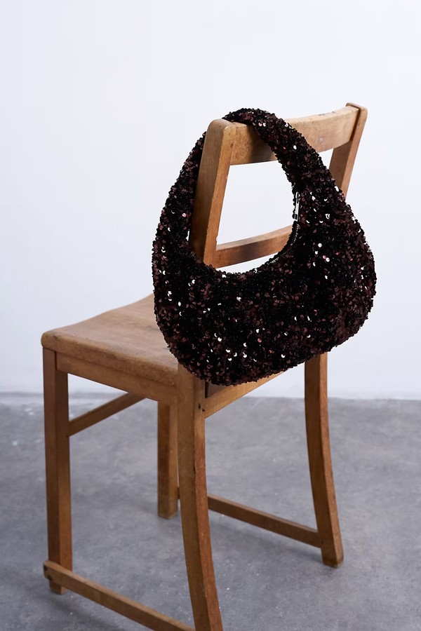 Santana Scoop Sequin Shoulder Bag 