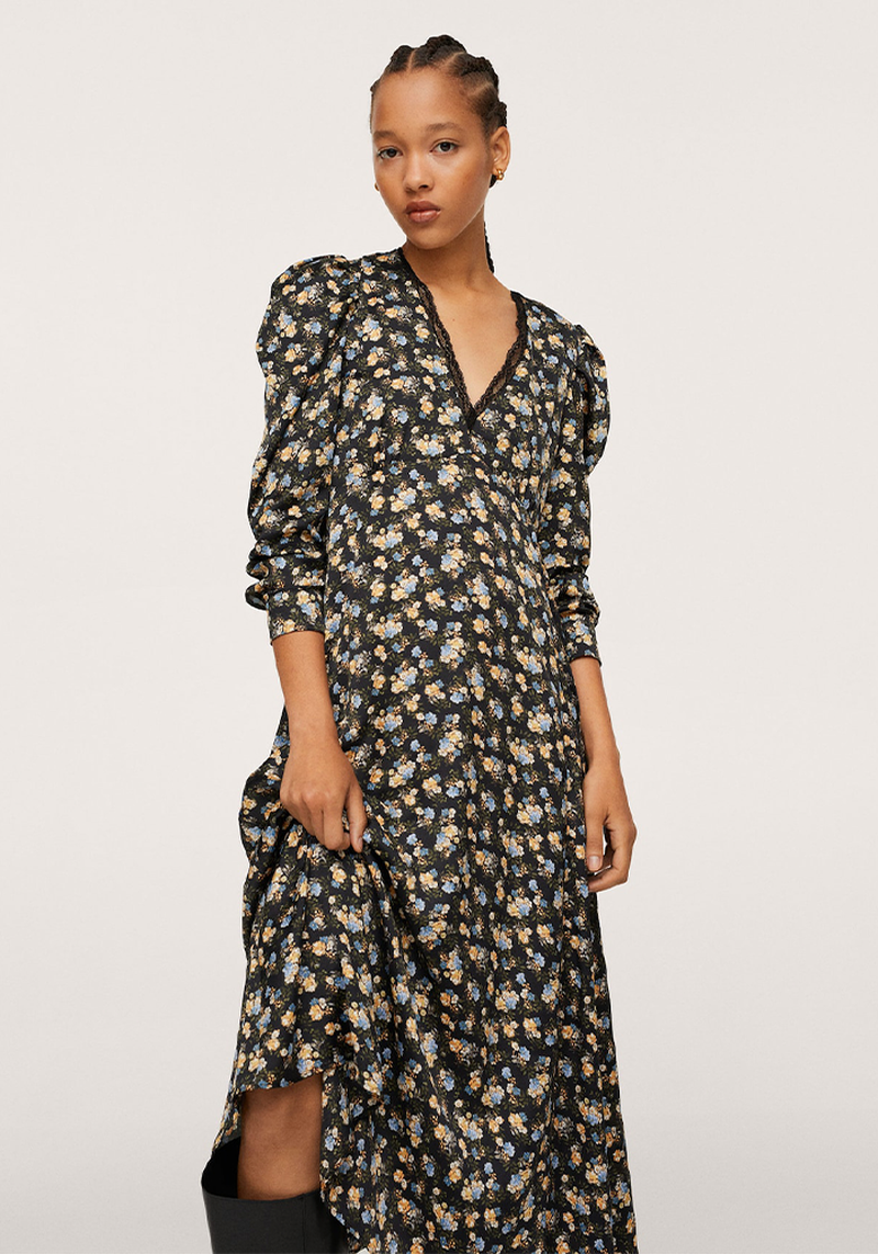 Flowy Printed Dress from Mango