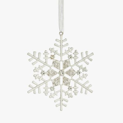 Impressionism Metal Snowflake Tree Decoration