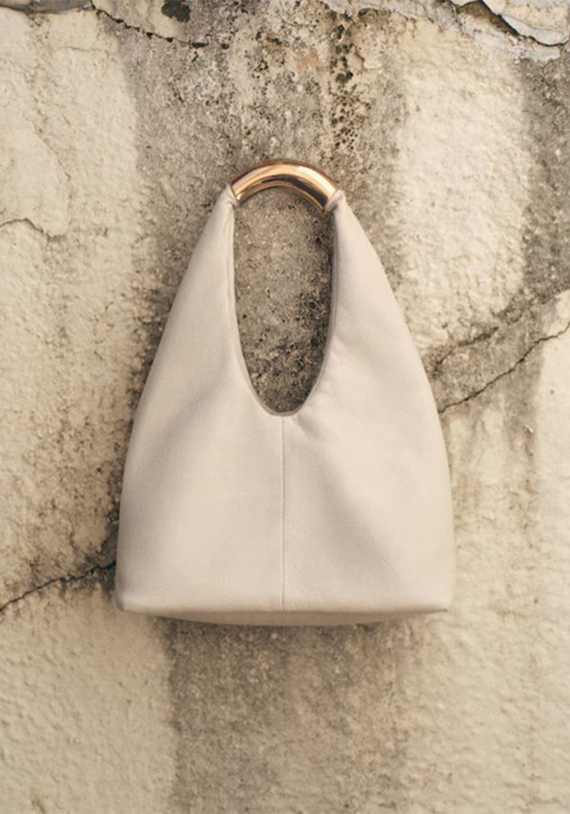 Handbag With Metal Handle