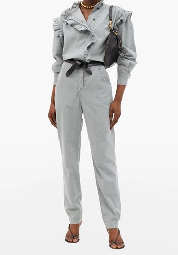 Gayle Ruffled Denim Jumpsuit from Isabel Marant Etoile