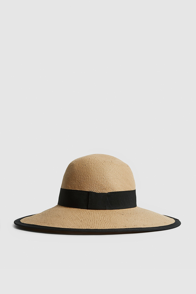 Nina Raffia Woven Wide Brim Hat