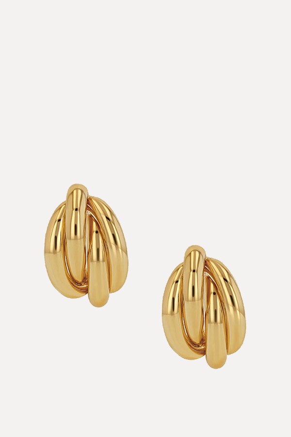 Gold Knot Earrings from Anine Bing