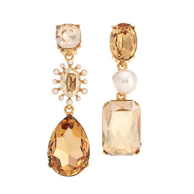 Mixed Jewel Clip-On Earrings from Oscar De La Renta