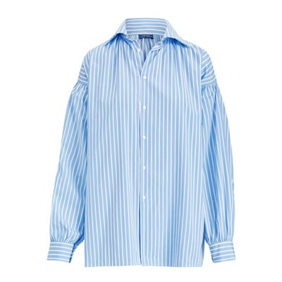 Puff-Sleeve Button-Down