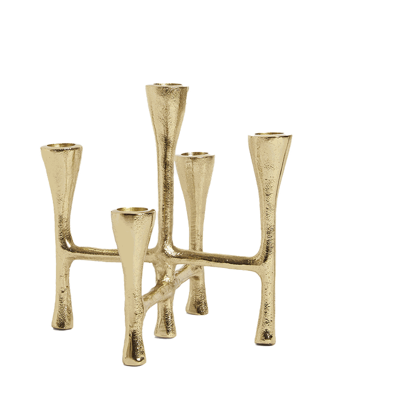Gold Metaltaper Candle Holder, £28