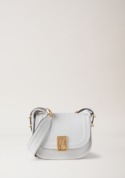 Small Sadie Satchel White Goat Leather