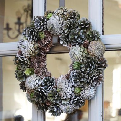 Green Pinecone Christmas Wreath from Lisa Angel