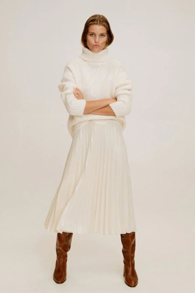 Pleated Midi Skirt from Mango