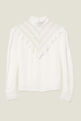 Top With Lace Insert from Sandro
