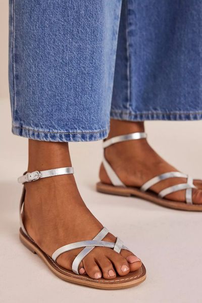 Easy Flat Leather Sandals from Boden 