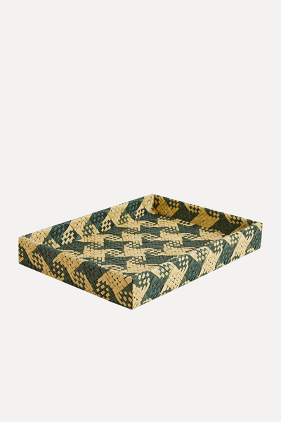 X Woven Cabana Tray from Zara