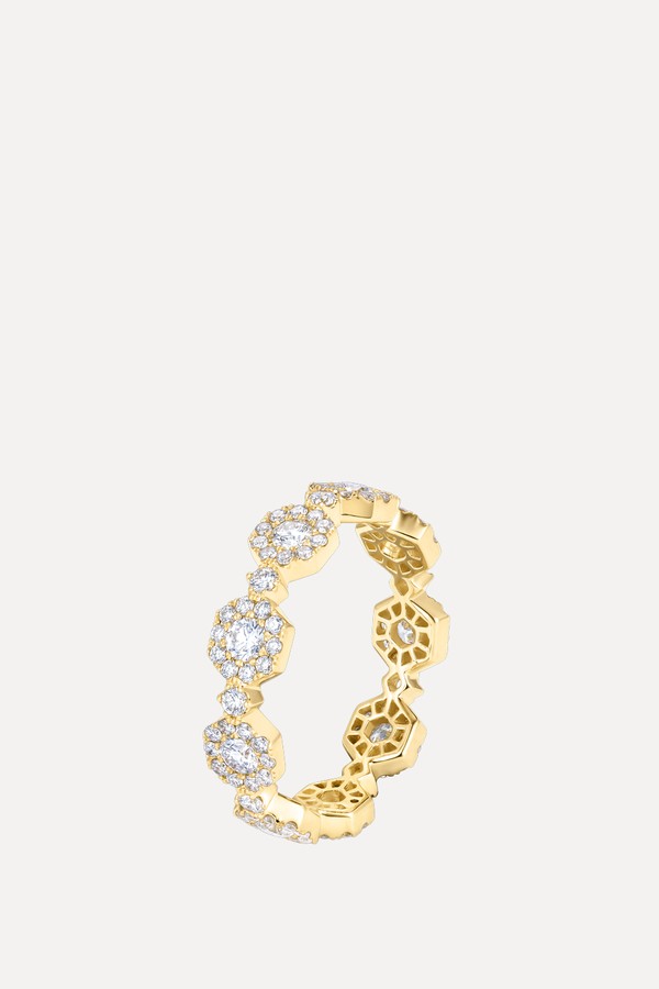 Triolette Hexagon Ring