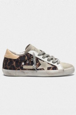 Leopard-Print Superstar Sneakers With Suede Star from Golden Goose
