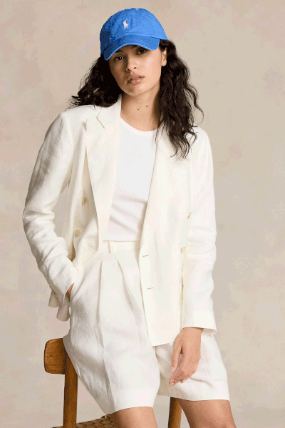 Double-Breasted Linen Blazer, £449