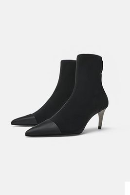 Heeled Technical Fabric Ankle Boots from Zara