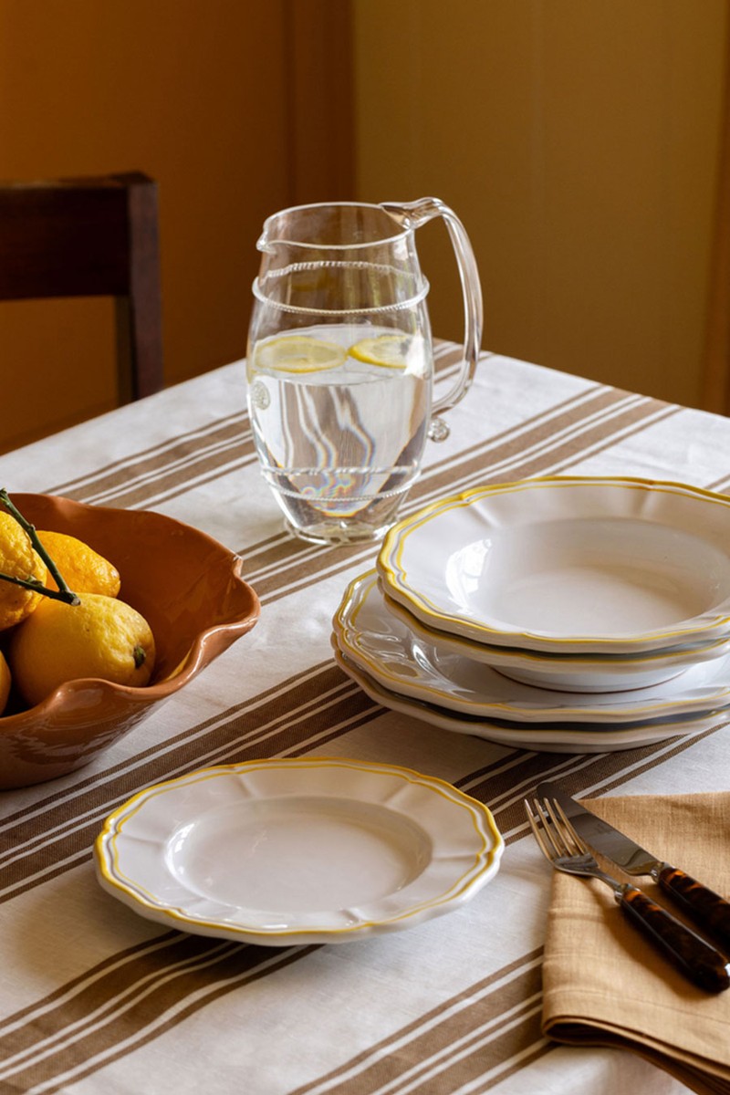 Colette Striped Linen Tablecloth from Rebecca Udall