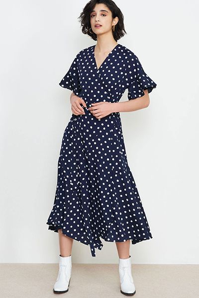 Eliana Polka Dot Wrap Dress from Kitri