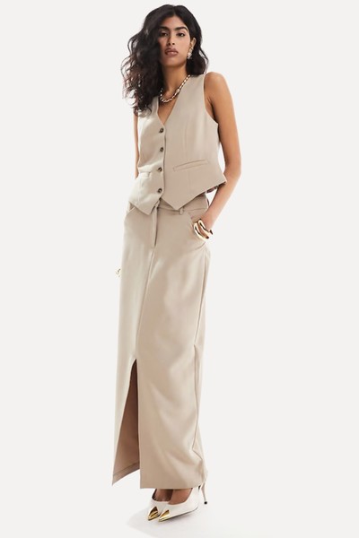 Tailored Maxi Skirt from Pieces