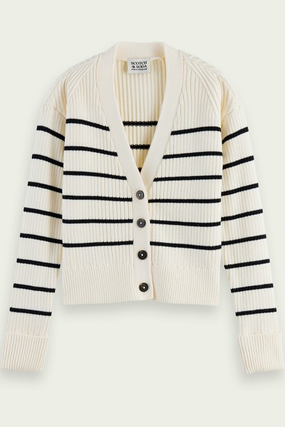 Boxy-Fit Ribbed Cardigan from Scotch & Soda