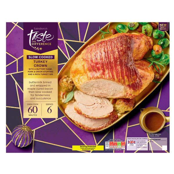 Slow Cooked British Turkey Crown with Streaky Bacon & Stuffing from Sainsbury's