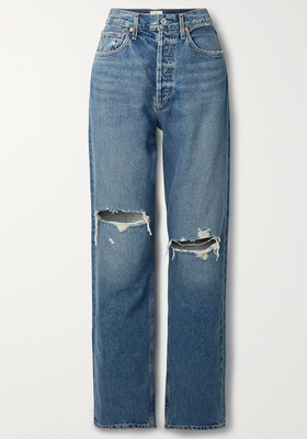 Eva Distressed High-Rise Straight-Leg Jeans from Citizens Of Humanity