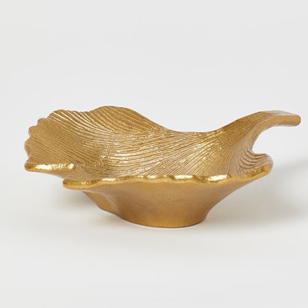 Leaf-shaped Metal Dish
