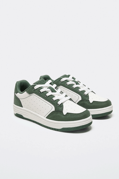 Lace-Up Mixed Sneaker from Mango