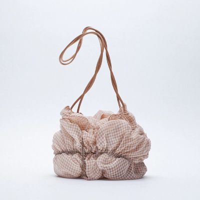 Gingham Organza Bucket Bag from Zara