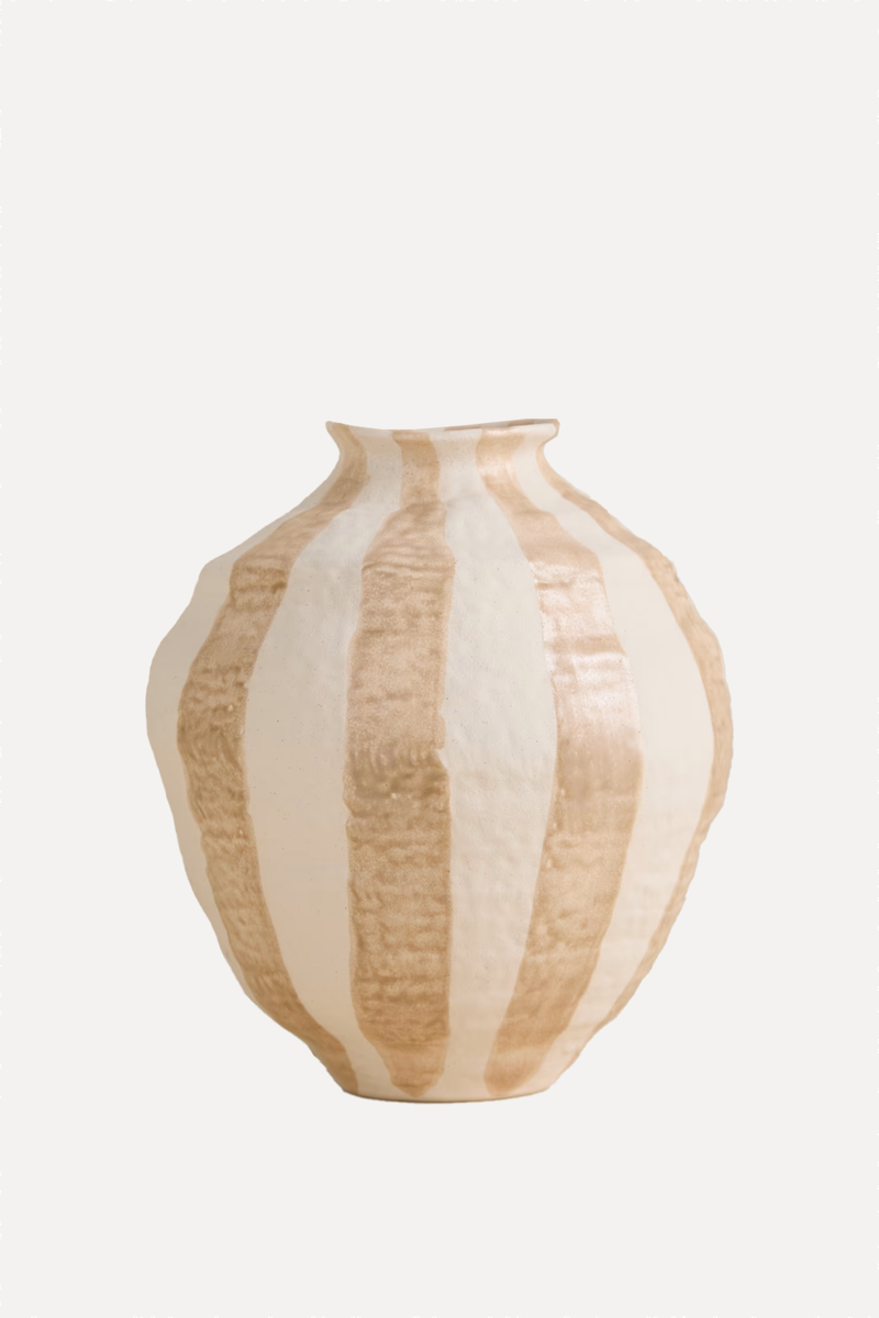 Striped Ceramic Vase