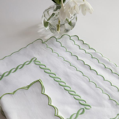 Scalloped Napkins & Placemats from Alice Naylor-Leyland